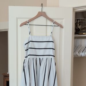 White and Black Striped Dress